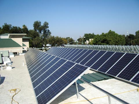 roof mounted solar protection system